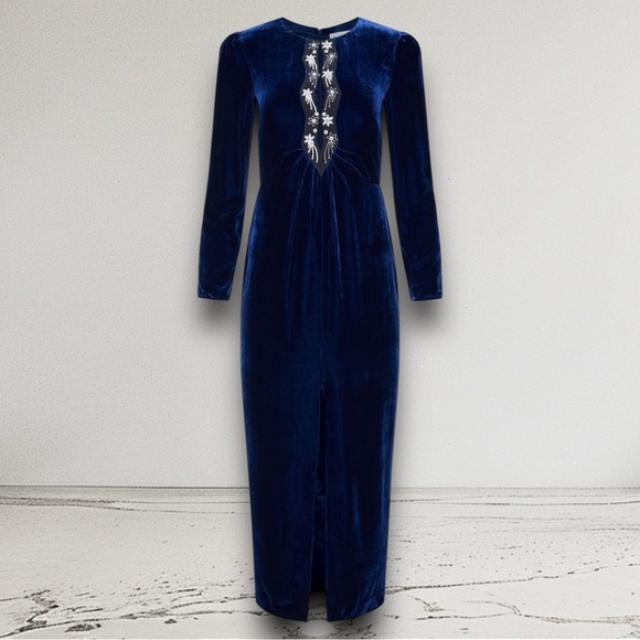 NWT SALONI Jinx C Dress in Navy Stars Embroidery Size 8 - Picture 13 of 17